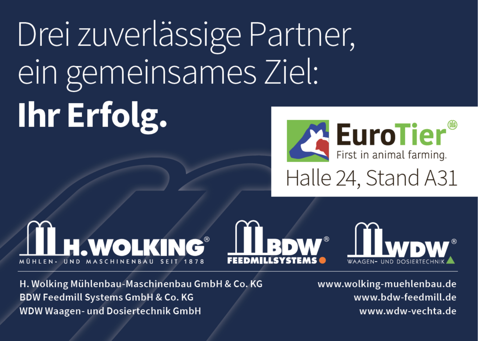 BDW Feedmill: Eurotier 15.-18.11.2022 in Hannover